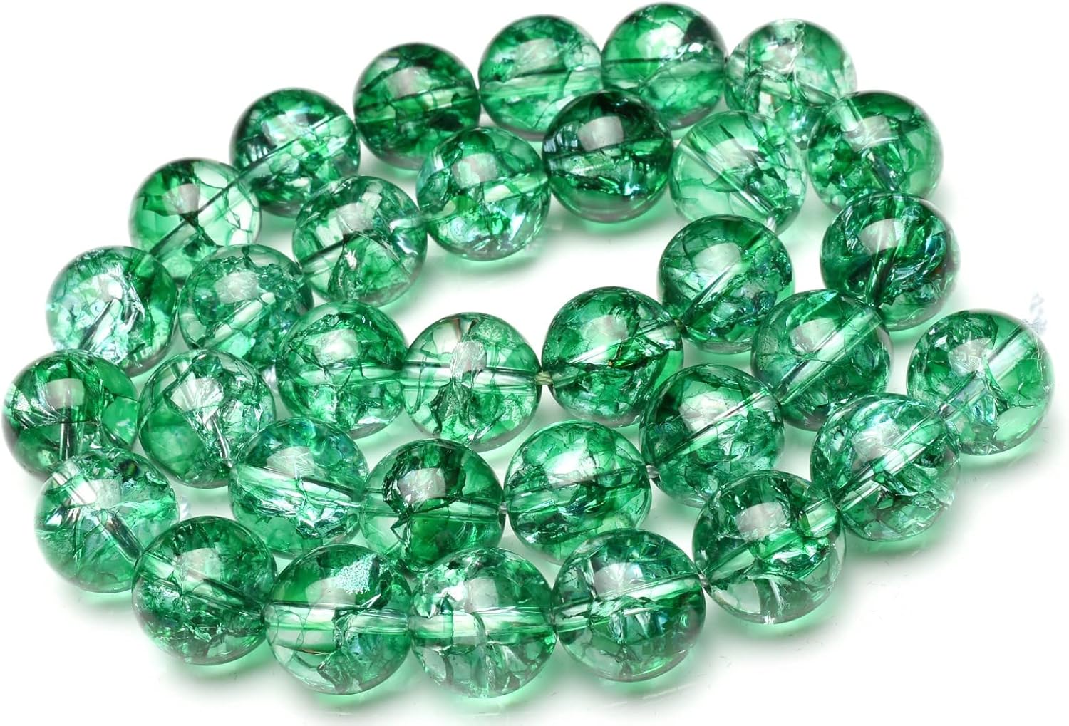Amazon.co.jp: 【 福縁閣 】ブルークラック水晶（青） 10mm 1連